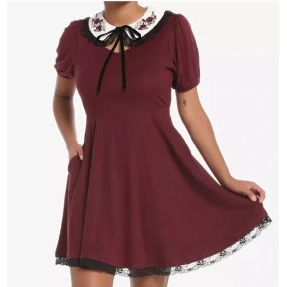 Hot Topic Harry Potter Deathly Hallows Wizarding World Sweetheart Dress Size M - Picture 1 of 13
